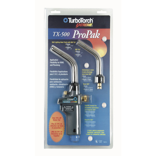‎TURBOTORCH EXTREME SELF LIGHTING TORCHES PRO PAK, TX504/T-503 Torch Swirl, MAP-Pro/LP Gas